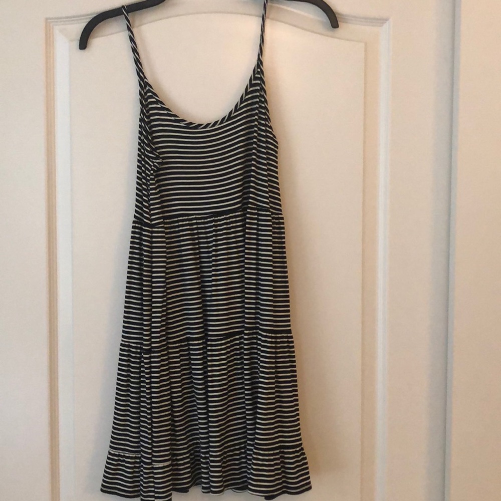 Black&White Striped Baby Doll Dress